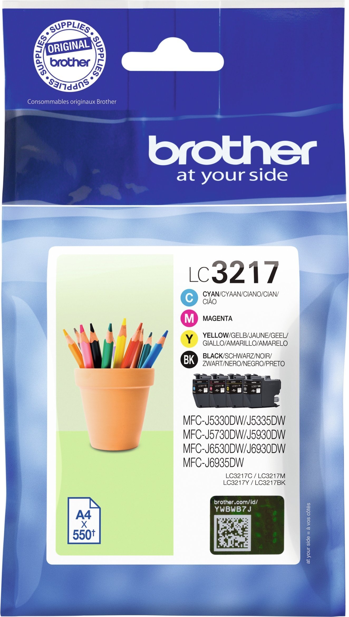 Tusz Brother Brother Tusz LC3217VAL CMYK 4 x 550str