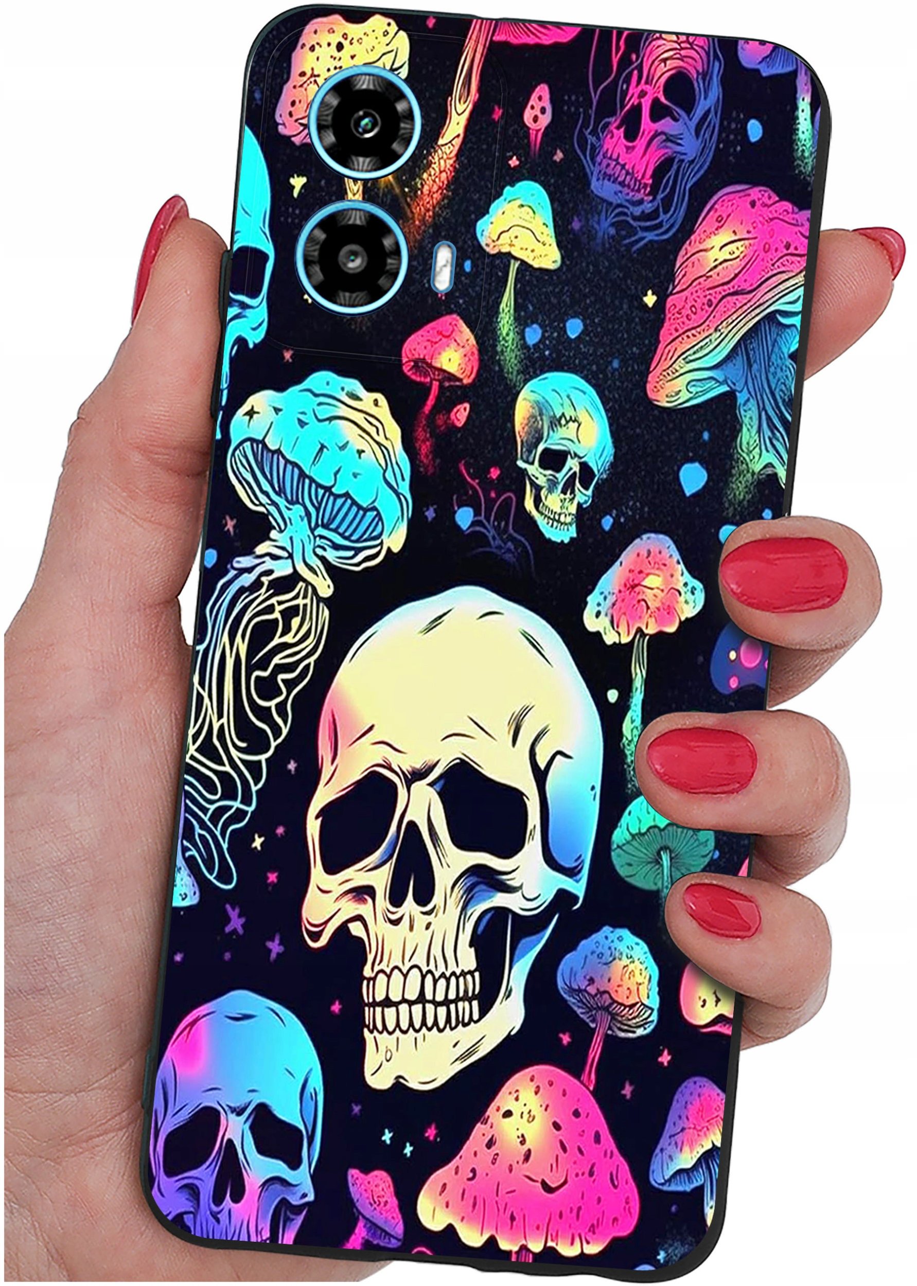 ETUI do Motorola Moto G34 5G WZORY |SILIKONOWE MATT CASE + SZKŁO 9H