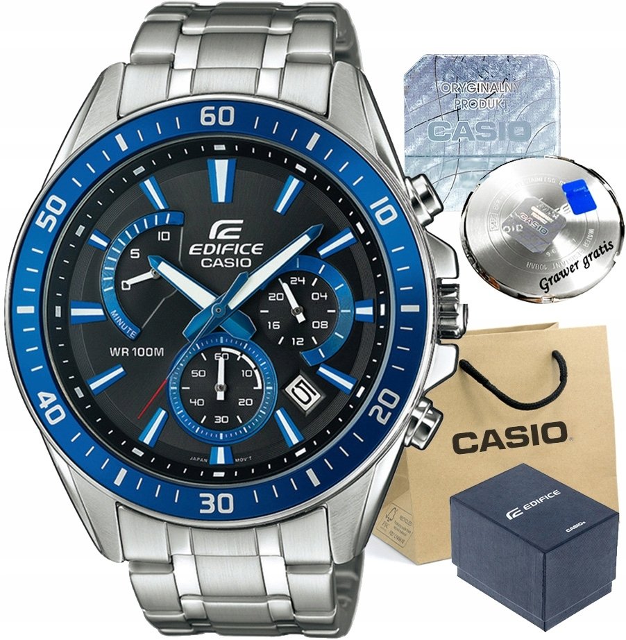 Zegarek Casio Zegarek męski EDIFICE RUBIO-1A2 z GRAWEREM