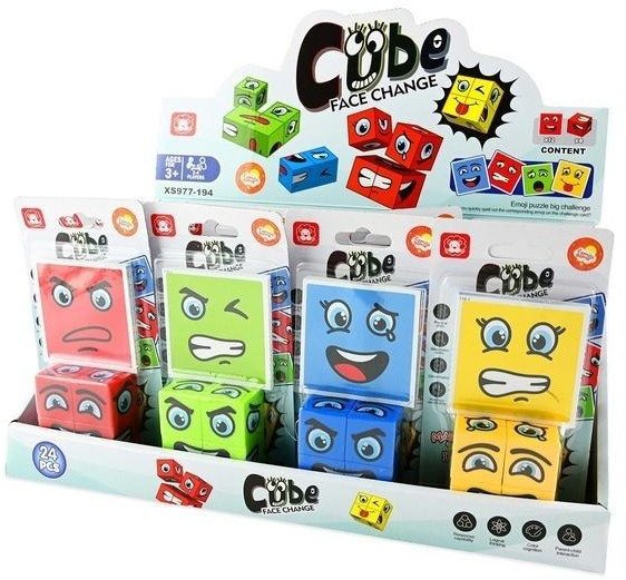 Gra Montessori - kostki emotki emocje MIX