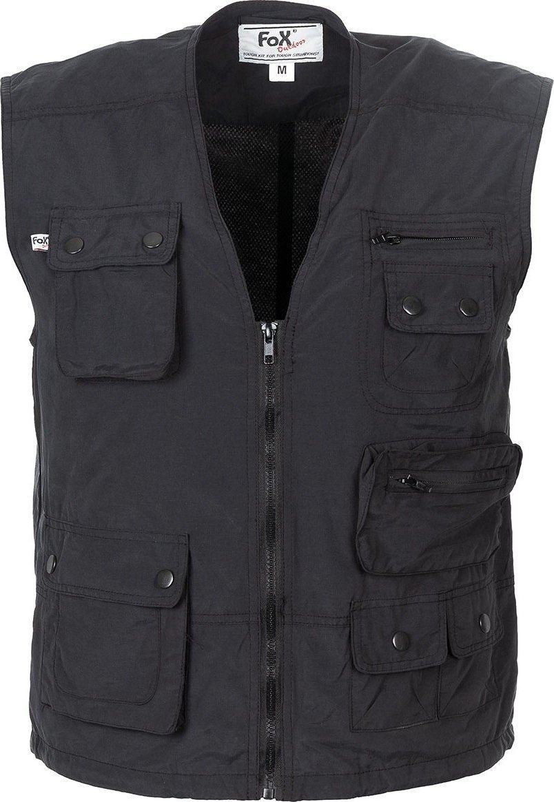 MFH KAMIZELKA US Microfaser czarna M