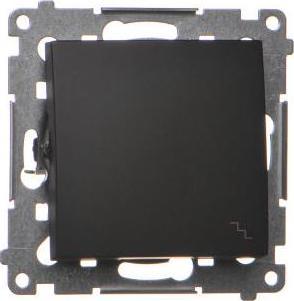 Kontakt-Simon Simon 54 Łącznik schodowy (moduł) 10AX 250V szybkozłącza czarny mat DW6.01/49