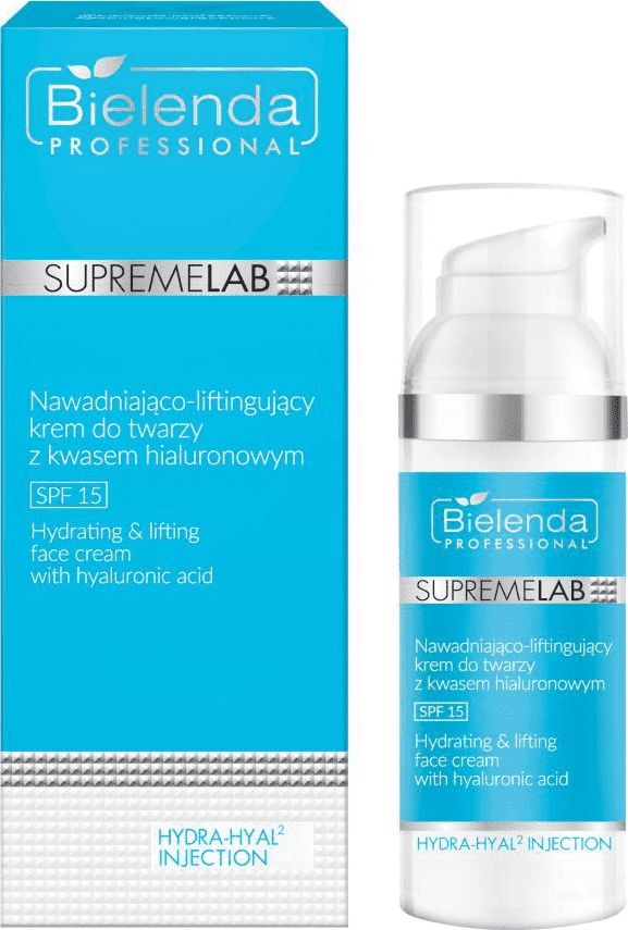 Bielenda SupremeLab Hydra-Hyal2 Injection SPF15 nawadniająco-liftingujący krem do twarzy z kwasem hialuronowym 50ml