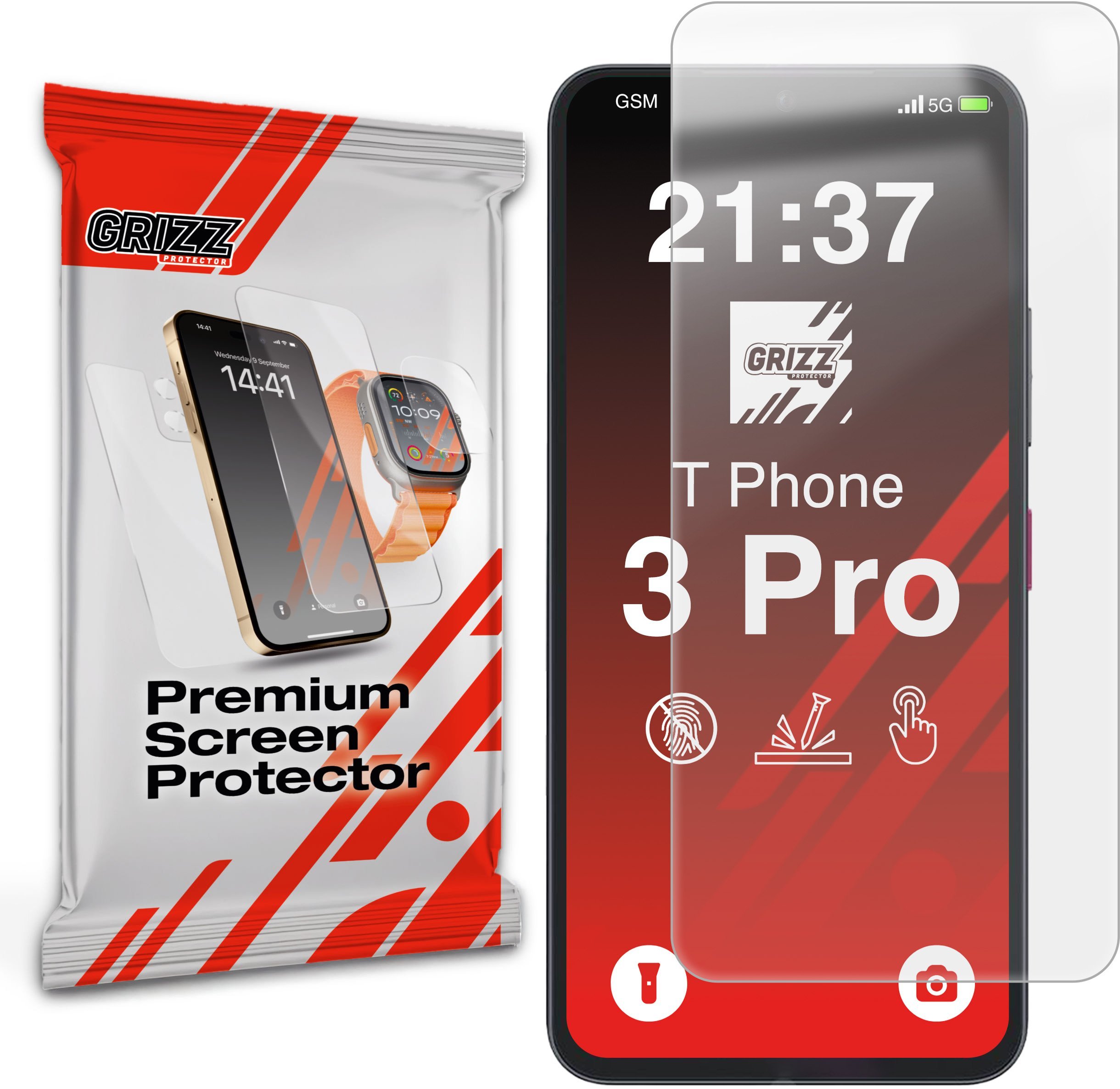 GrizzGlass Folia matowa PaperScreen do T Phone 3 Pro