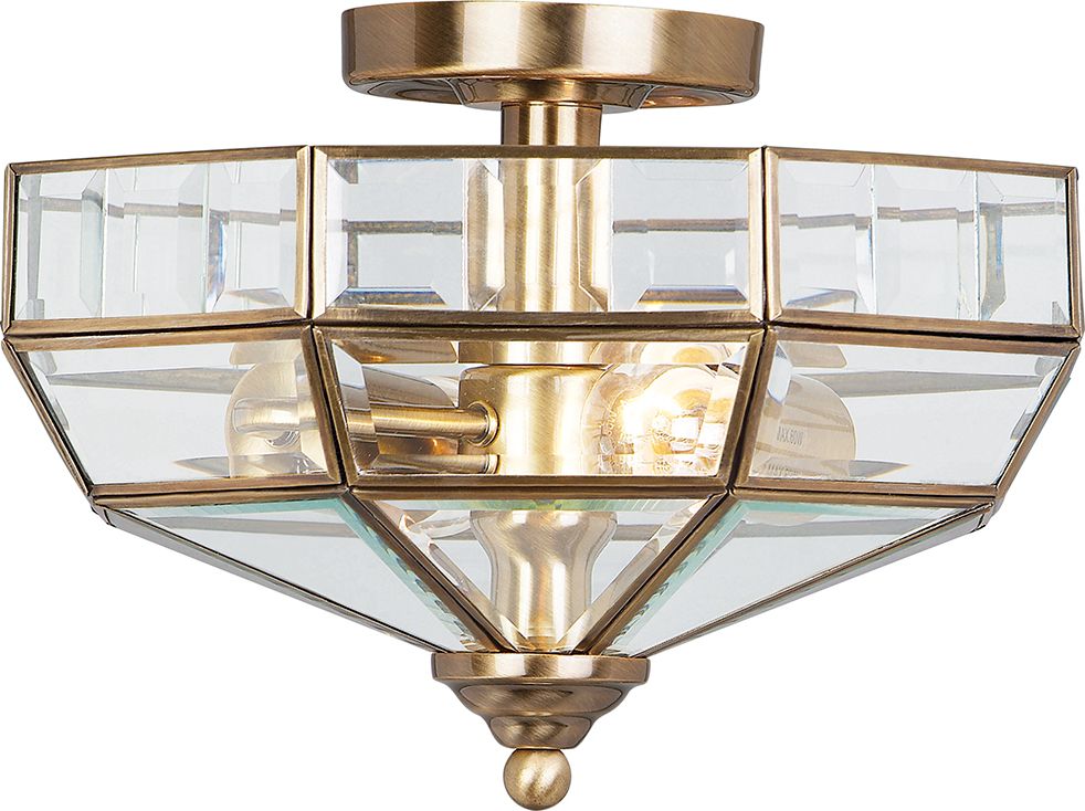Lampa sufitowa Elstead Lampa sufitowa mosiądz do korytarza Elstead OLD PARK OLD-PARK-AB