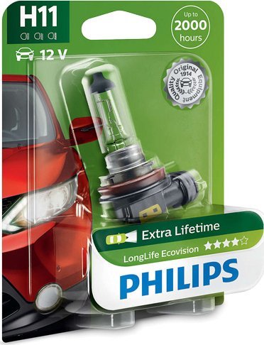 Philips ŻARÓWKA H11 12V/55W LONGLIFE ECOVISION PGJ19-2 1SZT