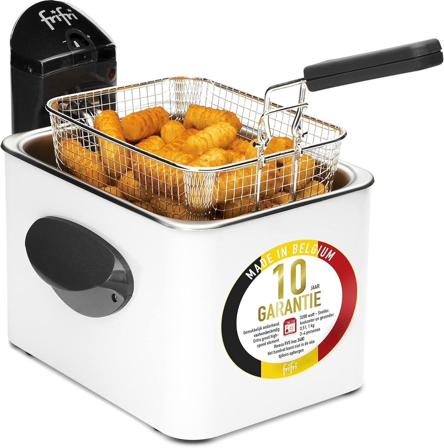 Fryer - 1905B - 3,5L; 3200W - 1kg fries - metal - white-FRIFRI-O
