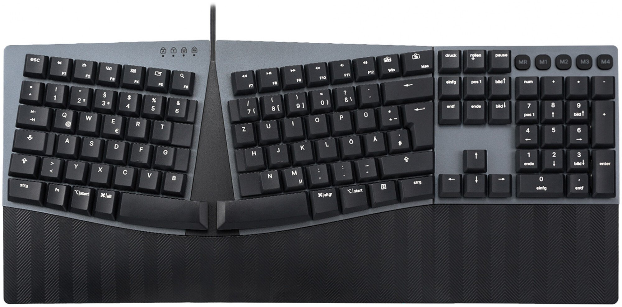 Klawiatura Perixx PERIBOARD-535 DE BR, ergonomiczna mechan. USB klawiatura (brązowe przyciski)