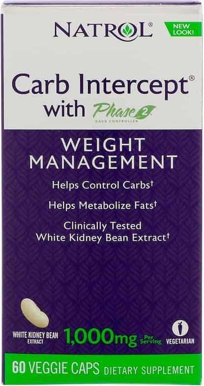 NATROL Natrol - Carb Intercept with Phase 2, 60 kapsułek