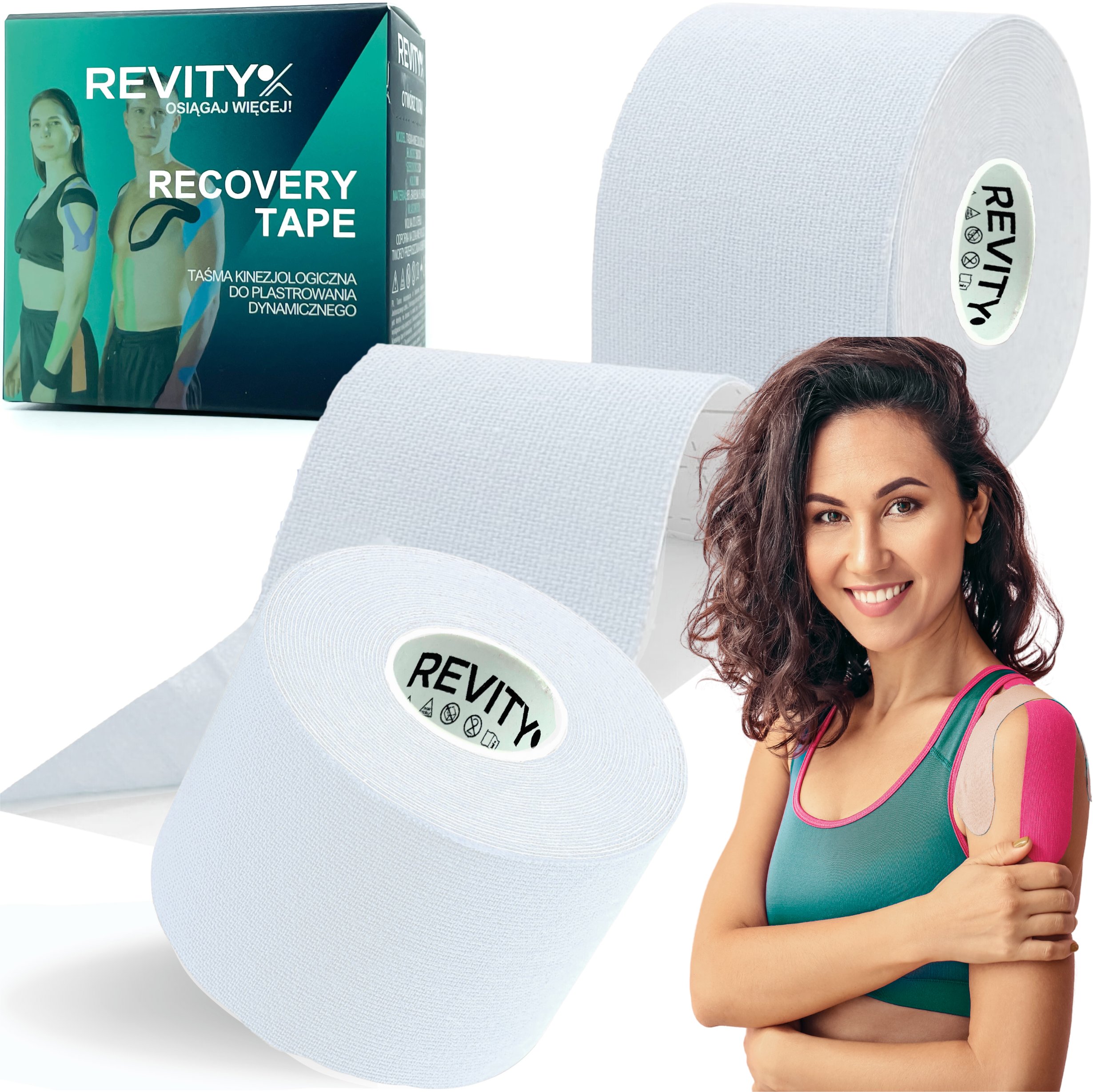 Taśma kinezjologiczna Revity kinesiology tape 5 cm x 5 m plastry medyczne 1 szt.