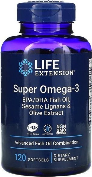 Life Extension LIFE EXTENSION Super Omega-3 EPA/DHA With Sesame Lignans&Olive Fruit Extract 120caps