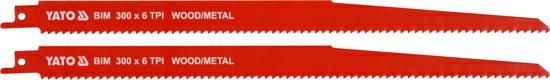 Toya `Brzeszczot szablasty BIM, 300mm 6z/cal opk.2szt /drewno, metal/