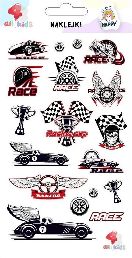 Naklejki dla dzieci Wyścigi