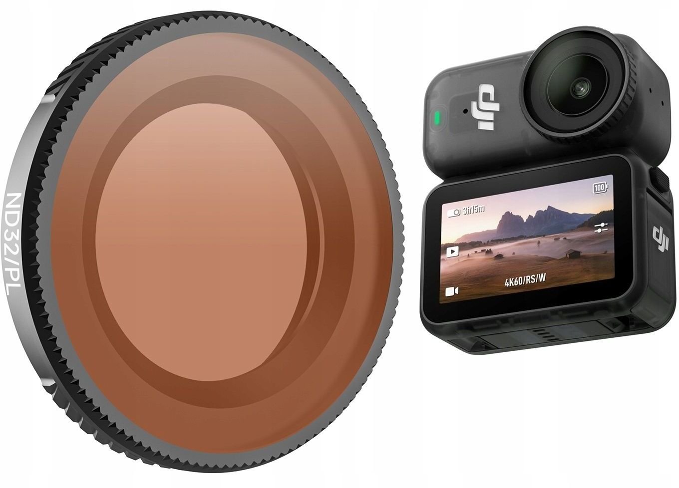 Filtr Hybrydowy 2w1 Polaryzacyjny Pl + Szary Nd32 Do Dji Osmo Nano + Etui / On-fi073-32p