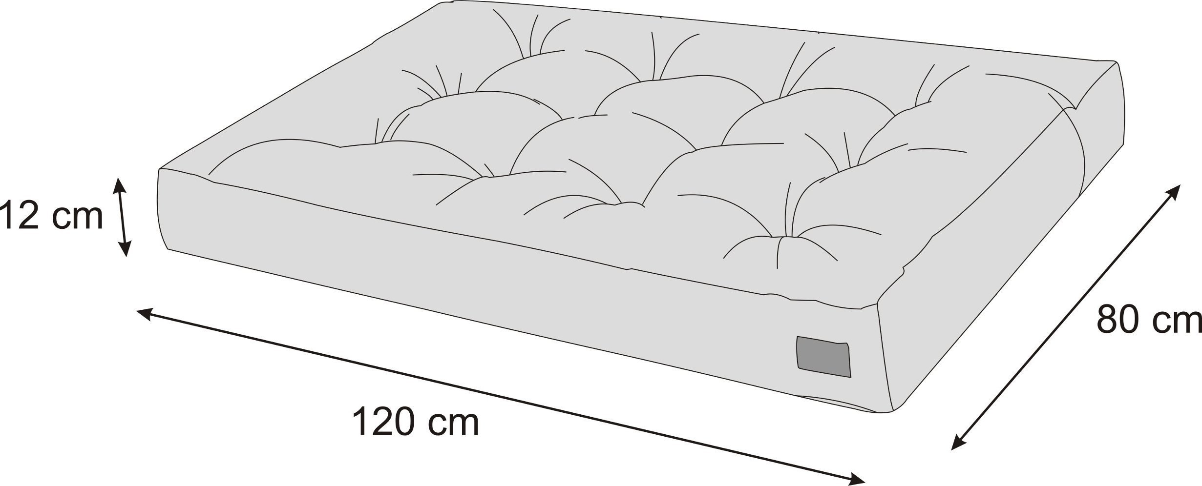 Hobbygarden SAM MATERAC LEO 120x80 GRANATOWA KODURA