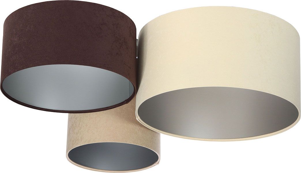 Lampa sufitowa Lumes Minimalistyczna plafoniada ze srebrnym wnętrzem abażura - EXX36-Murel