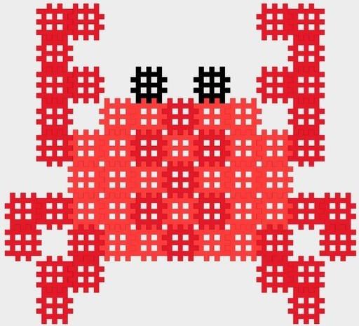 Marioinex Micro Waffle 80 elementów Krab