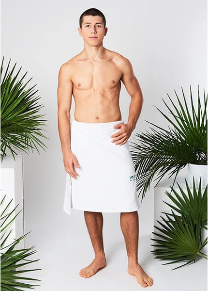 Yeye Kilt frotte wiązany Standard OEKO-TEX YEYE Made in Nature Biały L