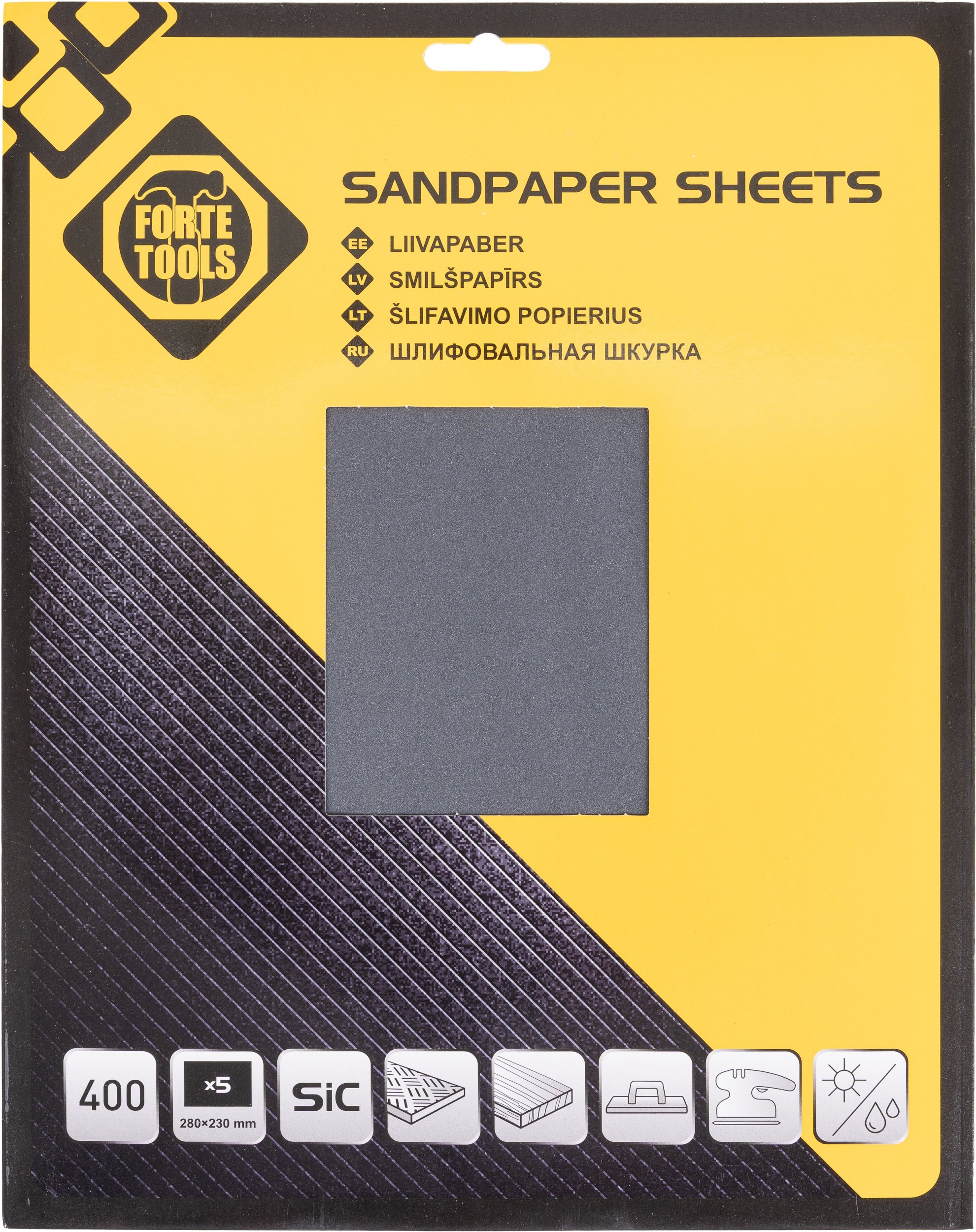SAND PAPER MET NO400 230X280 5PCS FT
