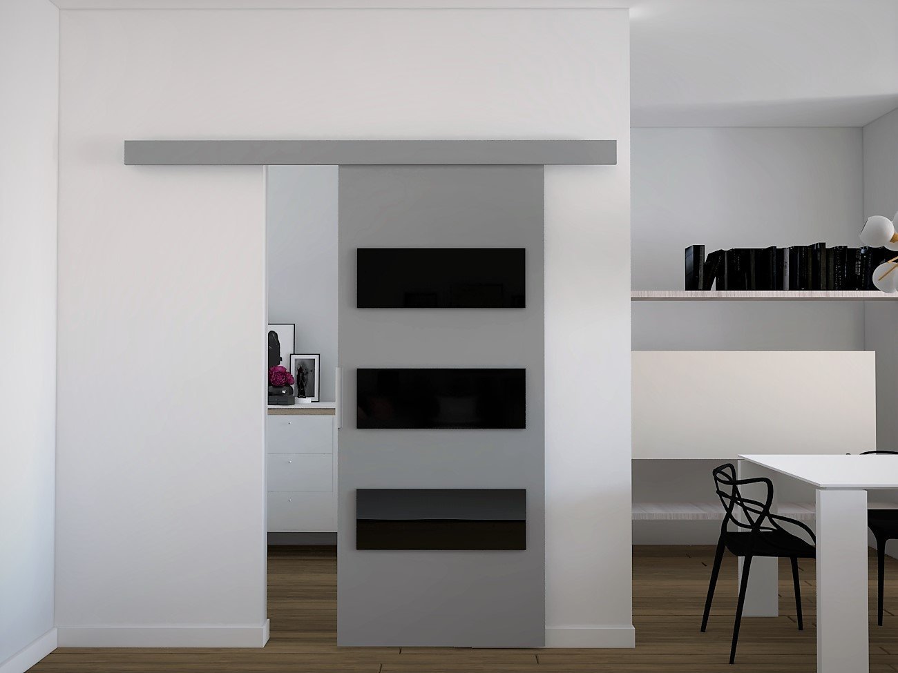 Drzwi Przesuwne Drzwi przesuwne E70 76x205 Szare