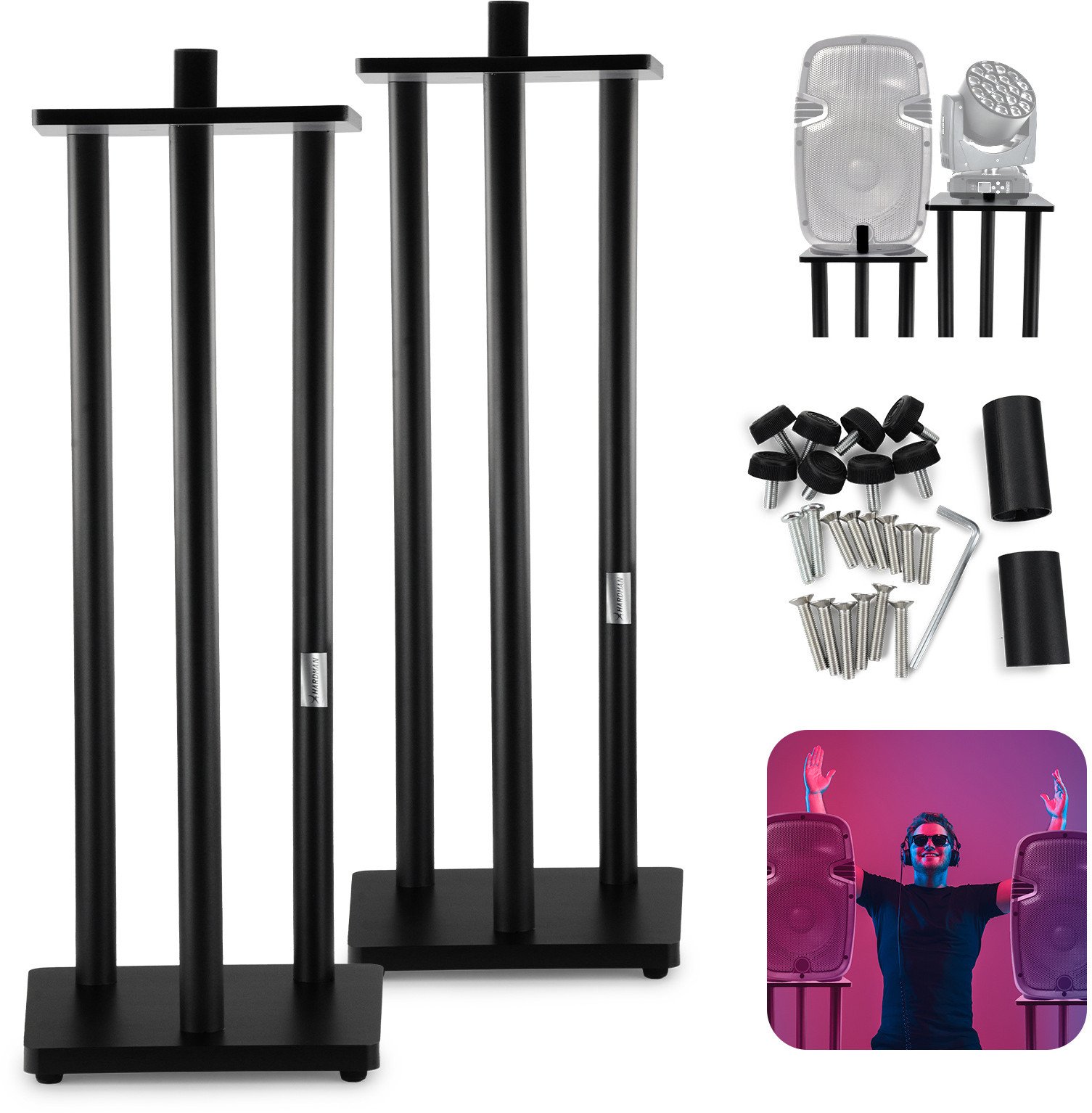 Statyw sceniczny podstawa pod oświetlenie i nagłośnienie 2szt HCP1 Hardman one size