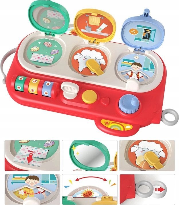 LeanToys Tablica Edukacyjna Dla Małych Odkrywców Kreatywna Sensoryczna Czerwona