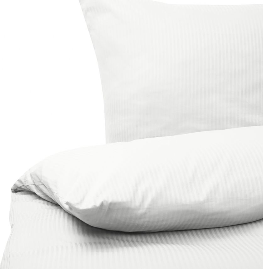 Shumee Komplet pościeli bawełnianej satynowej 155 x 220 cm biały AVONDALE