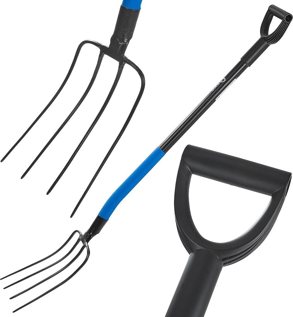 Widły gospodarcze 4-zębne trzon metalowy 135cm (6)