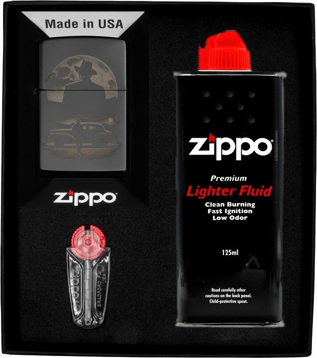 Zestaw ZIPPO Zapalniczka VINTAGE CAR AND MAN DESIGN Prezentowy No1