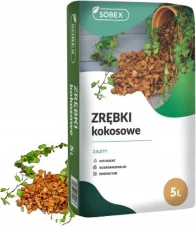 Sobex Zrębki kokosowe frakcja 1,2-2,4 cm 5 l ogrodowe