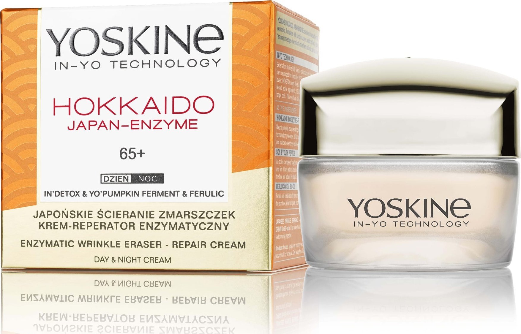 Yoskine Hokkaido Japan-Enzyme Krem przeciwzmarszczkowy na dzień i noc 65+ z enzymem z dyni 50ml