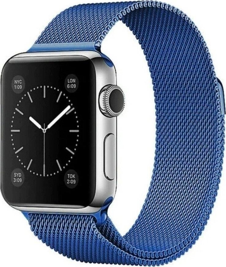 Hurtel Magnetic Strap pasek do Watch 6 / 5 / 4 / 3 / 2 / SE (44mm / 42mm) magnetyczna opaska bransoleta bransoletka niebieski