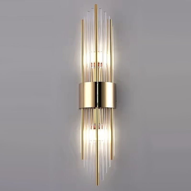 Kinkiet Copel Kryształowy kinkiet pokojowy CGODESS szklana lampa ścienna złota