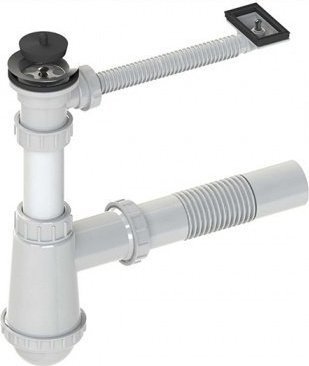 Syfon UN SYFON ZLEWOZMYWAKOWY 1 KOMORA - MET. Z PRZELEWEM (1 SZT)
