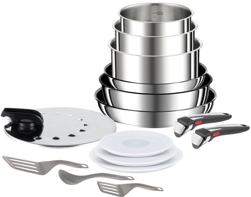 Tefal Ingenio Preference On 15el zestaw garnków i patelni stal nierdzewna