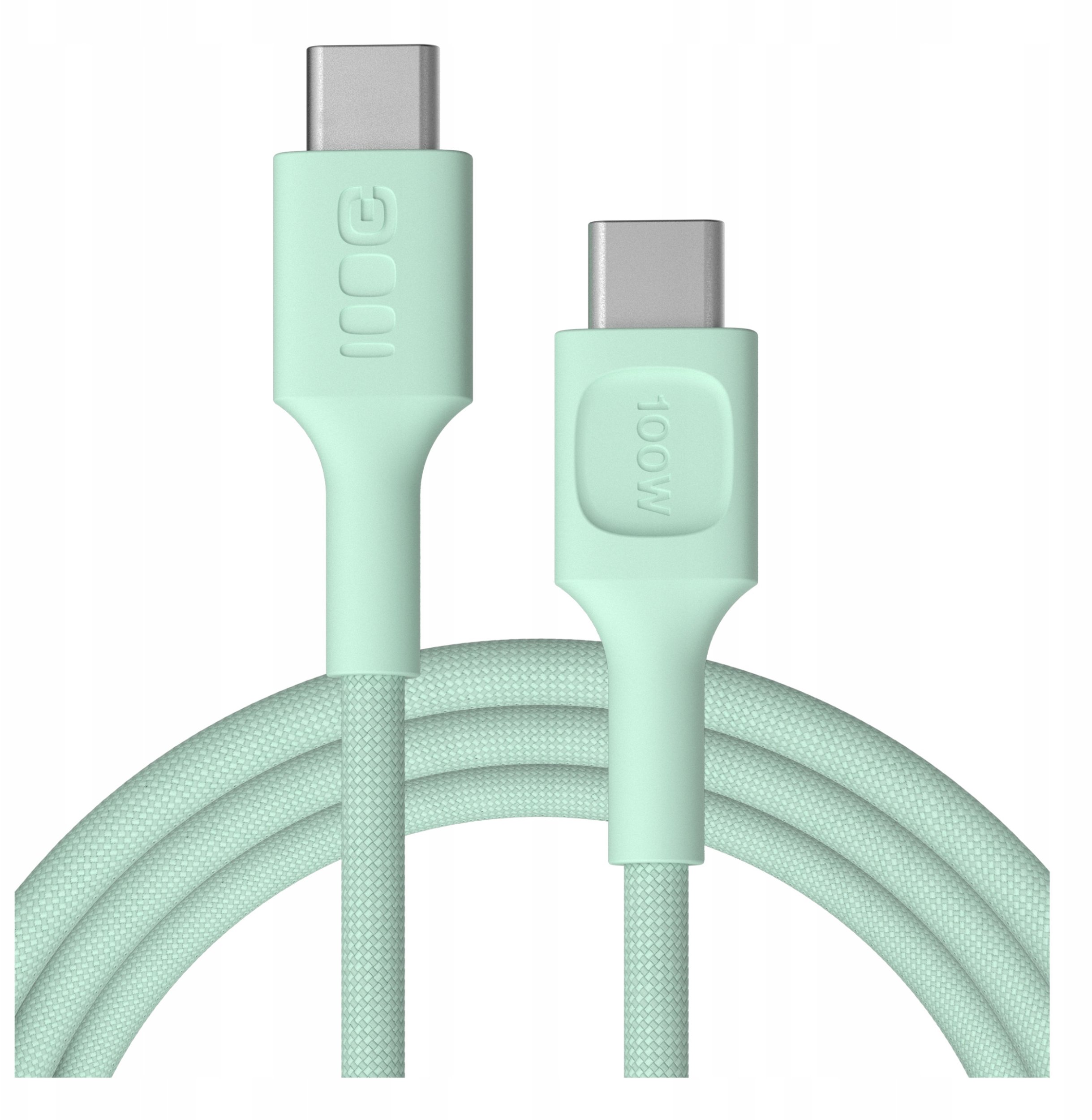 Kabel USB Green Cell USB-C - USB-C 2 m Miętowy (KABGC100PS200MG)