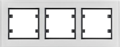 Hager Lumina passion ramka 3-krotna pozioma szklana biała (WL9230)