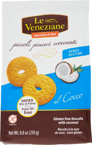 Le Veneziane Ciasteczka kruche Biscotti Kokos 250g -
