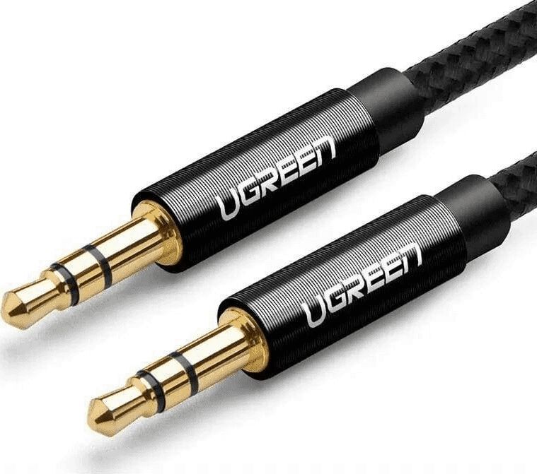 Kabel Ugreen Jack 3.5mm - Jack 3.5mm 1m czarny (UGR648BLK)