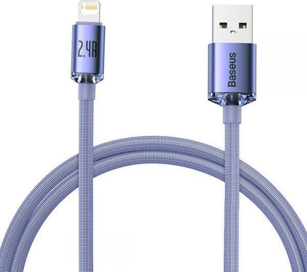 Kabel USB Baseus USB-A - Lightning 1.2 m Fioletowy (6932172602703)