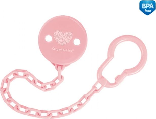Canpol Łańcuszek do smoczka Pastelove róż 10/890 Canpol babies