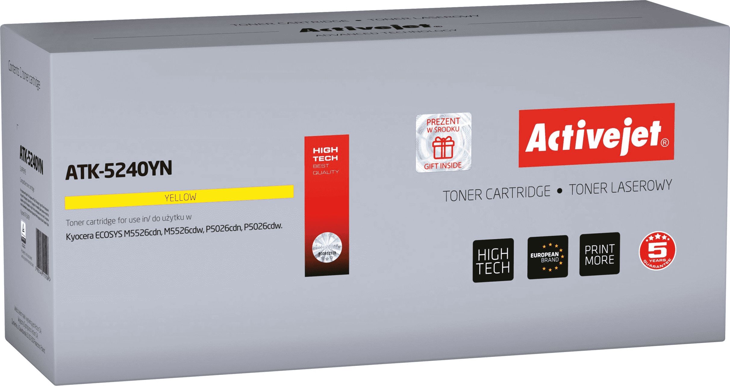 Toner Activejet ATK-5240YN Yellow Zamiennik TK-5240Y (ATK-5240YN )