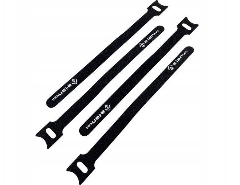 Organizer Alantec Opaska rzepowa do kabli z oczkiem, długość 200mm, szer.12 mm, czarny (NI046-BK)