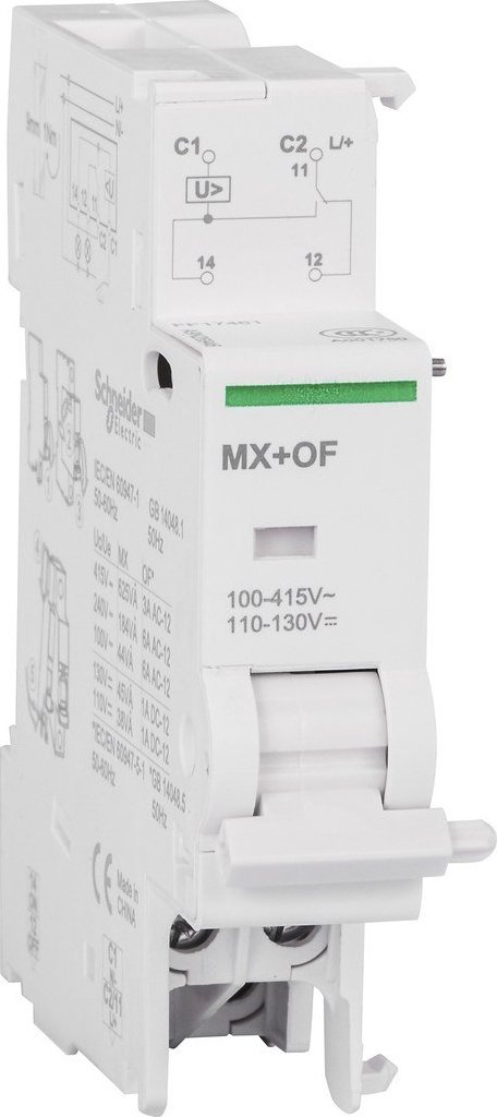 Schneider Electric Wyzwalacz wzrostowy Acti9 ze stykiem MX+OF-230/400 1CO 100…415 VAC, 110…130 VDC A9N26946