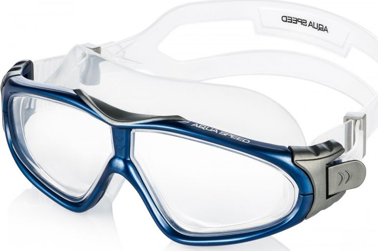 Aqua-Speed Gogle pływackie panoramiczne SIROCCO granatowo-srebrne Aqua Speed