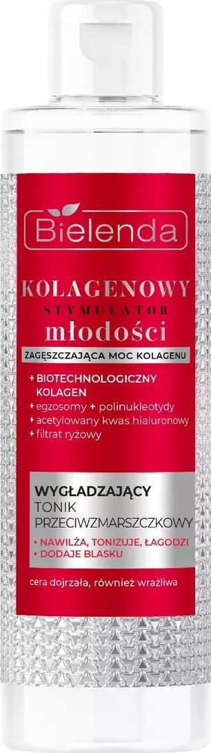 Bielenda Kolagenowy stymulator młodości Wygładzający tonik przeciwzmarszczkowy 200ml