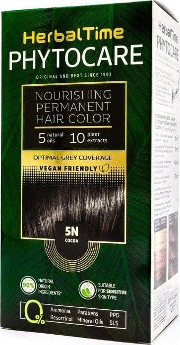 ENERGY OF VITAMINS HERBAL TIME Phytocare Farba do włosów naturalna 5N Cacoa