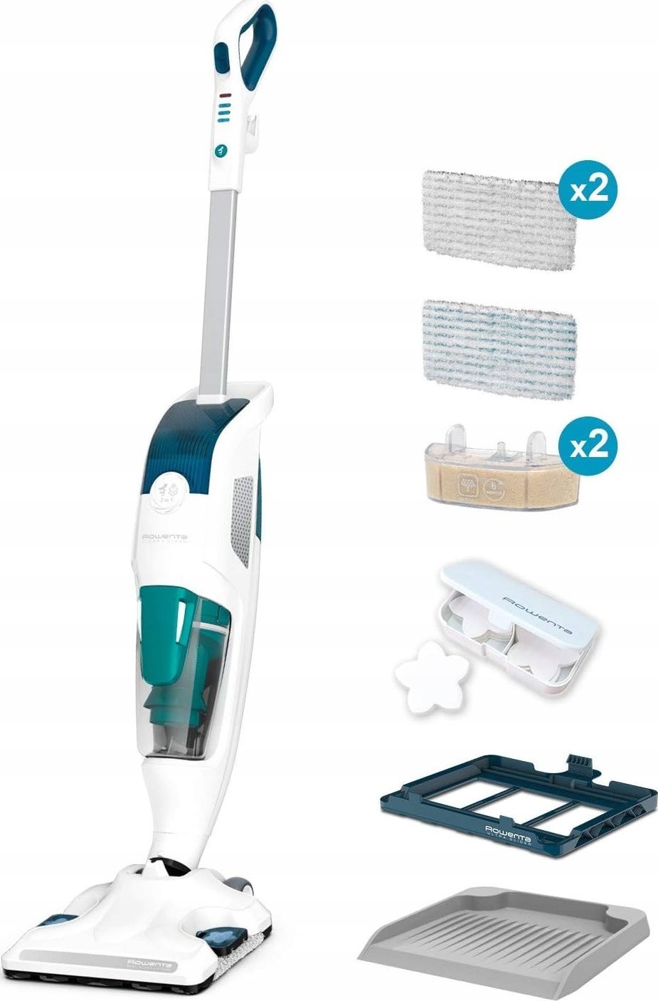 Rowenta RY7757WH Clean&Steam Revolution Myjka Parowa biała nowa