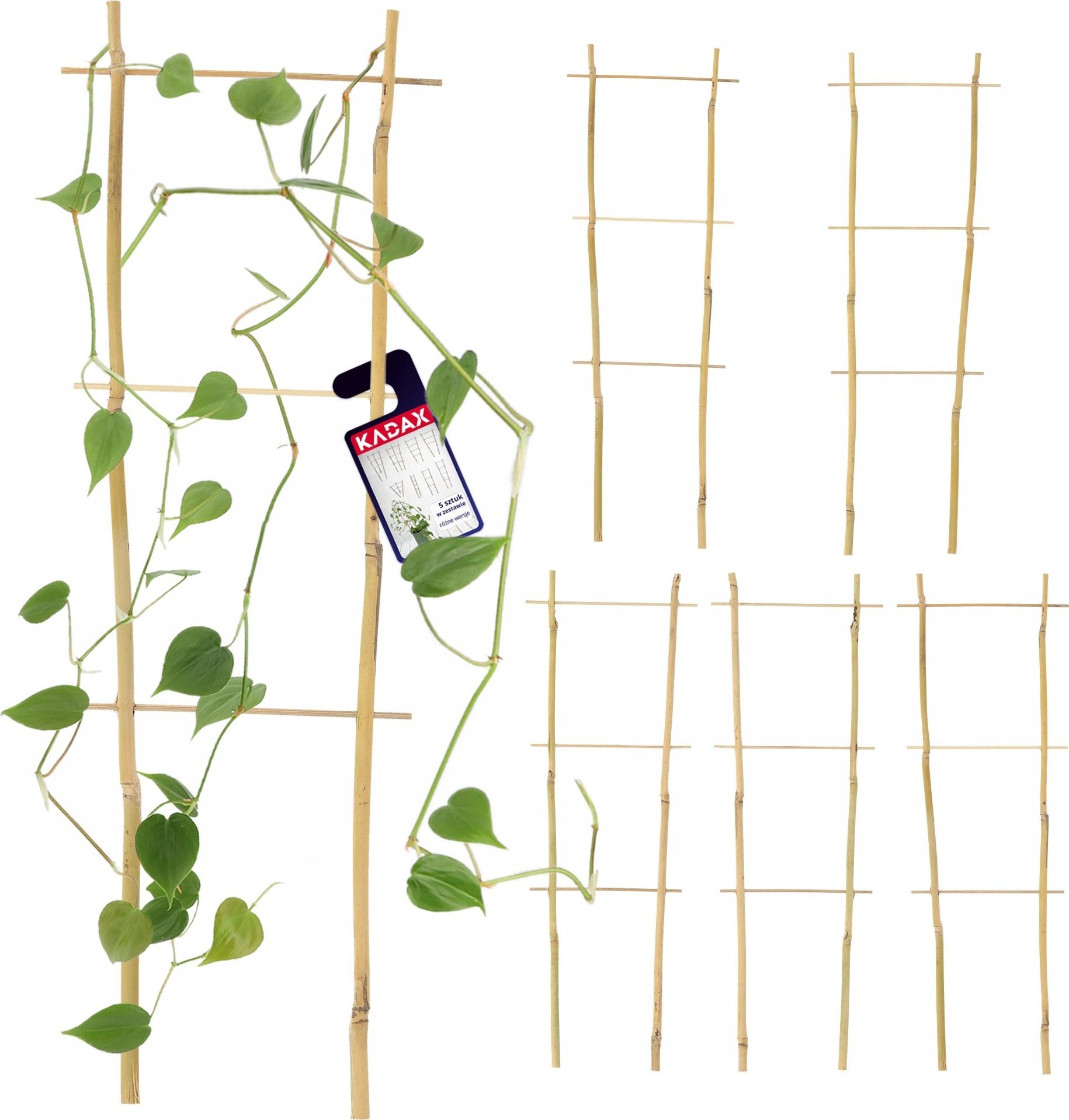 Kadax Drabinka Bambusowa Pergola Podpora 45 cm 5 szt
