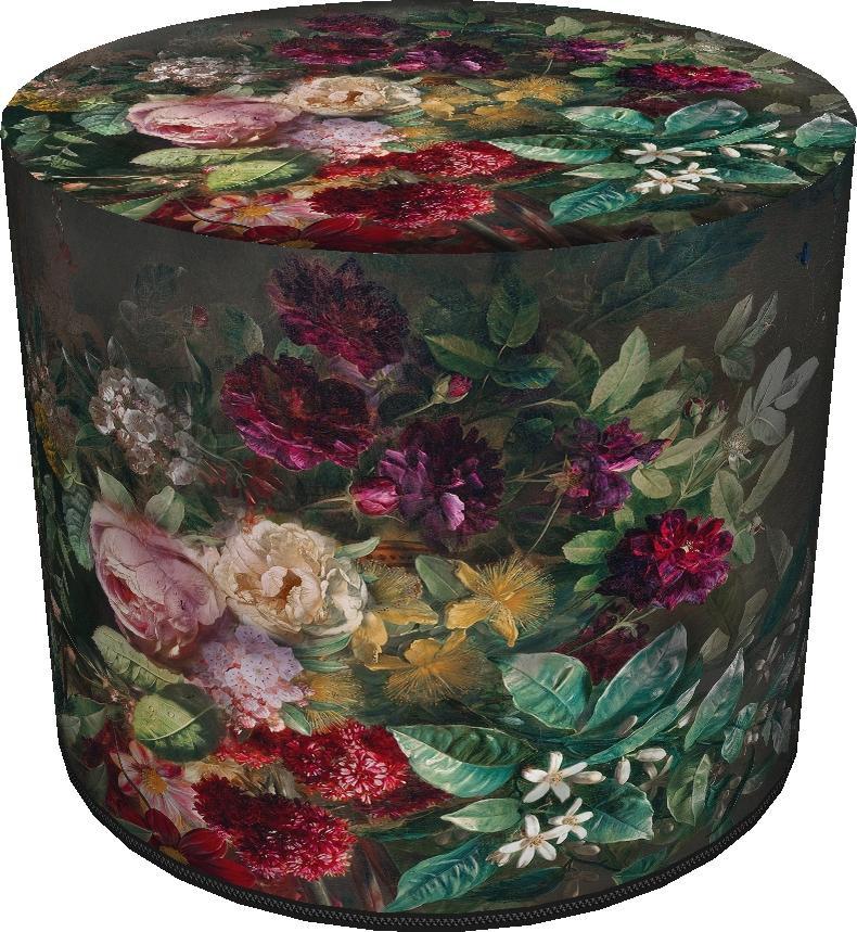 Bertoni-arco Okrągła pufa dekoracyjna - BUKIET